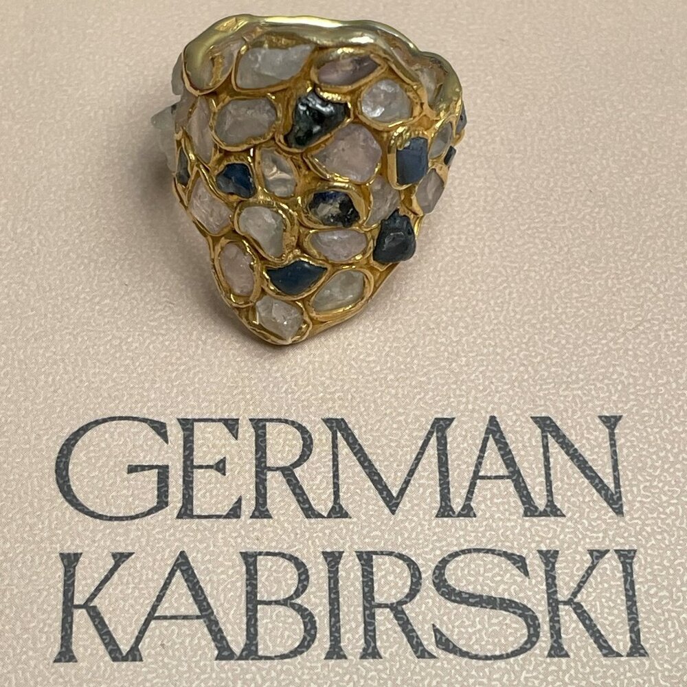 Mixed Raw Sapphire "Nerissa" Ring from German Kabirski